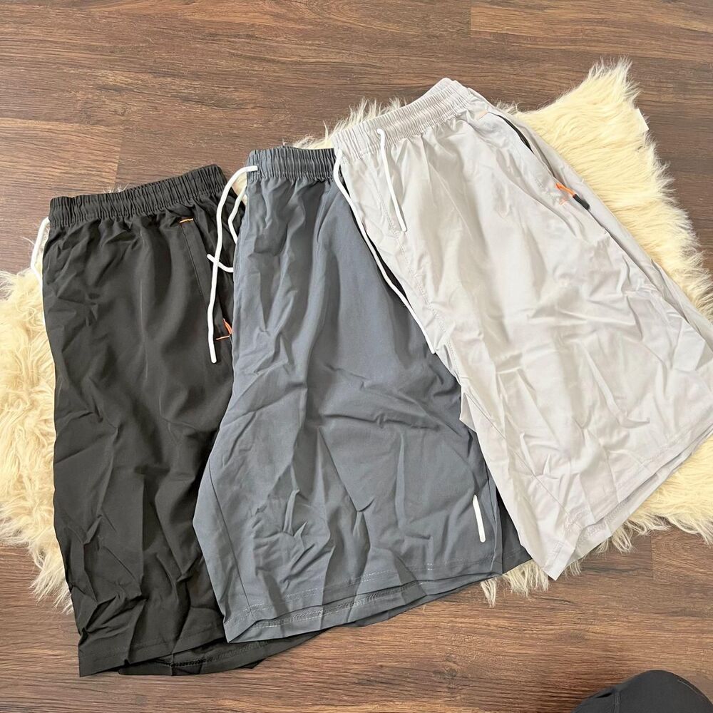 New unworn Lot of 3 Black & Grey Mesh Running Workout Shorts Size XXXL / 3X